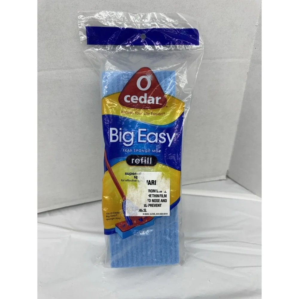 O-Cedar Big Easy Flat Sponge Mop‎ Refill New In Package Discontinued